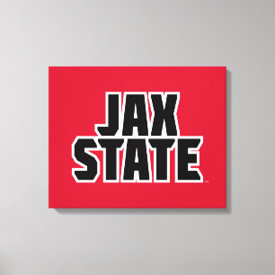 Jacksonville State University JAX STATE Vetgedrukt Canvas Afdruk