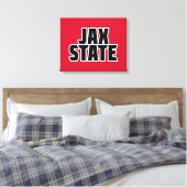 Jacksonville State University JAX STATE Vetgedrukt Canvas Afdruk (Insitu (Slaapkamer))