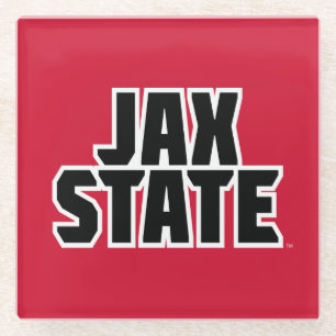 Jacksonville State University JAX STATE Vetgedrukt Glazen Onderzetter