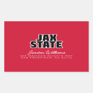 Jacksonville State University JAX STATE Vetgedrukt Rechthoekige Sticker