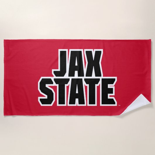 Jacksonville State University JAX STATE Vetgedrukt Strandlaken (Voorkant)
