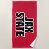 Jacksonville State University JAX STATE Vetgedrukt Strandlaken (Voorkant)