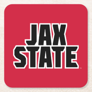 Jacksonville State University JAX STATE Vetgedrukt Vierkante Kartonnen Onderzetter