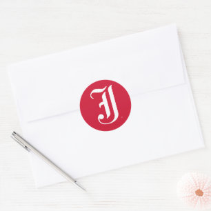 Jacksonville State University Klassieke JSU-letter Ronde Sticker