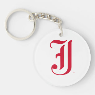 Jacksonville State University Klassieke JSU-letter Sleutelhanger