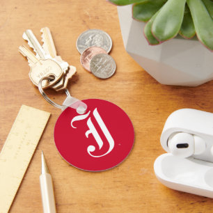 Jacksonville State University Klassieke JSU-letter Sleutelhanger