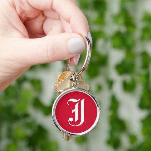 Jacksonville State University Klassieke JSU-letter Sleutelhanger