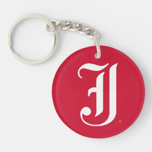 Jacksonville State University Klassieke JSU-letter Sleutelhanger