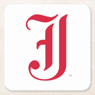 Jacksonville State University Klassieke JSU-letter Vierkante Kartonnen Onderzetter