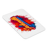 Jacksonville Vibrant Neon Splash City Design Magneet (Rechterzijde)