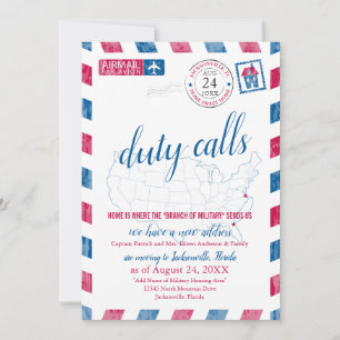 Jackstonville Floride Militaire Moving Faire-part