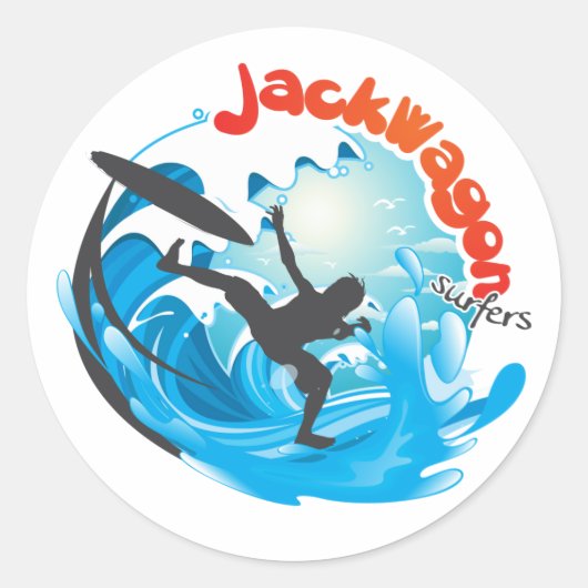 JackWagon Stickers! Ronde Sticker (Voorkant)