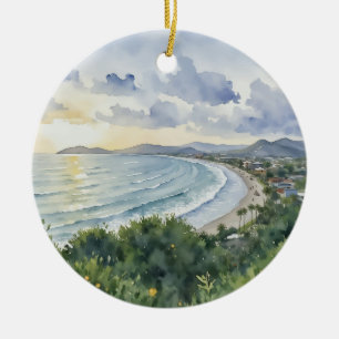 Jaco Beach Costa Rica Aquarel Keramisch Ornament