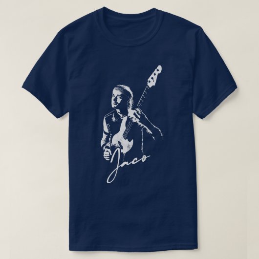 Jaco Pastorius  Stijl Fan Artwork T-shirt (Design voorkant)