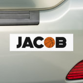 Jacob Basketball Bumpersticker (Op auto)