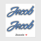 Jacob Blue Autocollant Sticker Set (Feuille)
