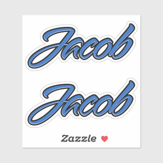 Jacob Blue Autocollant Sticker Set (Feuille)