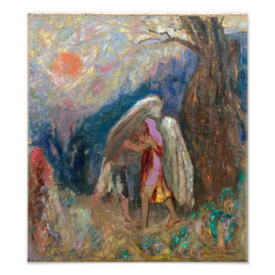 Jacob en de engel   Odilon Redon   Foto Afdruk