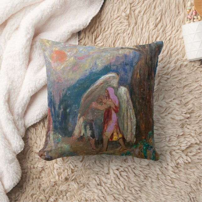 Jacob en de engel | Odilon Redon | Kussen (Deken)