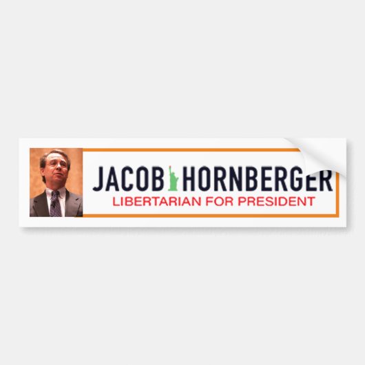 Jacob Hornberger Libertarian for President 2020 Bumpersticker (Voorkant)