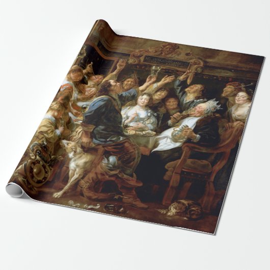 Jacob Jordaens The Feast of the Bean King Cadeaupapier (Uitgerold)