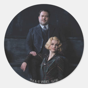 JACOB KOWALSKI™ en QUEENIE GOLDSTEIN™ Photo Ronde Sticker