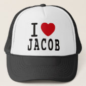 Jacob Latimore "I Love Jacob" Trucker Hat Trucker Pet (Voorkant)