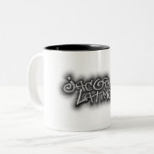 Jacob Latimore Two Tone Signature Logo Coffee Mok (Voorkant links)