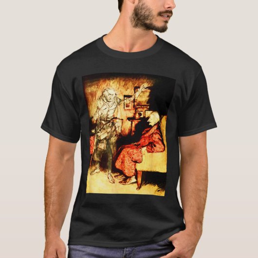 Jacob Marley Ghost Scrooge Bah Humbug Christmas Ca T-shirt (Voorkant)