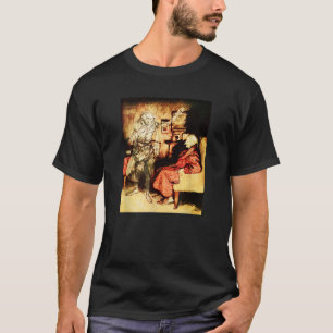 Jacob Marley Ghost Scrooge Bah Humbug Kerstkaart T-shirt