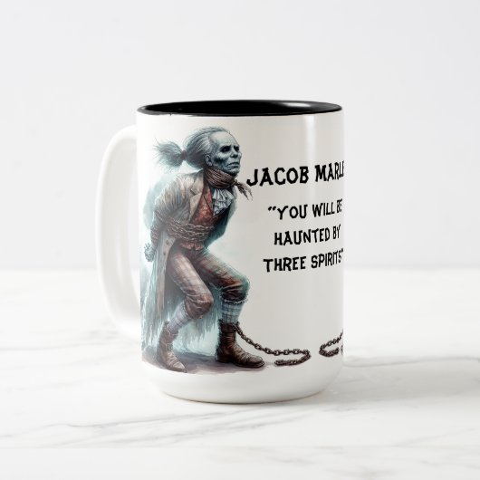 Jacob Marley -Une Mug de café Carol de Noël (Devant gauche)