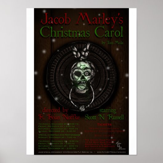 Jacob Marley's Poster van het Show van het kerstar (Voorkant)