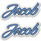 Jacob Name blue Aufkleber Sticker Stickerset (Voorkant)