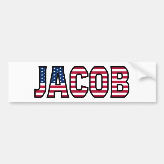 Jacob Name Vorname USA Aufkleber Sticker Auto (Voorkant)