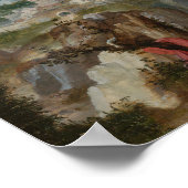 Jacob Patinir - Landschap met het Penitent Saint Poster (Hoek)