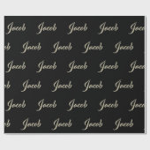 Jacob prénom papier cadeau noble papier (Plat)