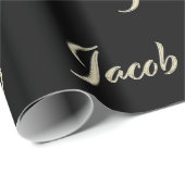 Jacob prénom papier cadeau noble papier (Coin rond)