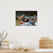 Jacob van Hulsdonck Stilleven met vlees, Vissen Poster (Keuken)