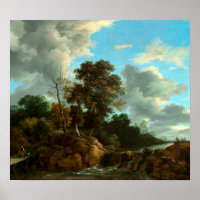 Jacob van Ruisdael Waterfall met Figures