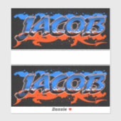 Jacob Vorname Name Graffiti Aufkleber Sticker (Vel)