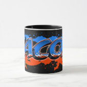 Jacob Vorname Name Graffiti blue orange Tasse Mok (Midden)