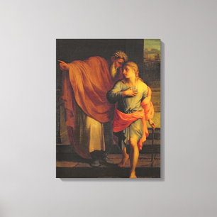 Jacob zingt zijn zoon, Joseph Canvas Afdruk