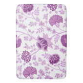 Jacobean Bloemen LG Patroon Pinks op Wit Badmat (Voorkant Verticaal)