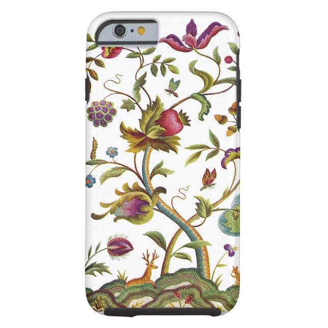 Jacobean Crewel Embroidery Tree of Life Case-Mate iPhone Case (Achterkant)