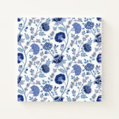 Jacobean Floral 2Way Pattern Blues on White Notitieboek (Achterkant)