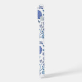 Jacobean Floral Big Motif Blues sur blanc (Côté gauche)