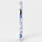 Jacobean Floral Big Pattern Blues op wit Case-Mate iPhone Case (Achterkant/rechts)