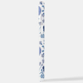 Jacobean Floral Big Pattern Blues op wit iPhone Hoesje (Linkerkant)