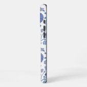 Jacobean Floral Big Pattern Blues op wit iPhone Hoesje (Linkerkant)