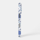 Jacobean Floral Big Pattern Blues op wit iPhone Hoesje (Rechterkant)